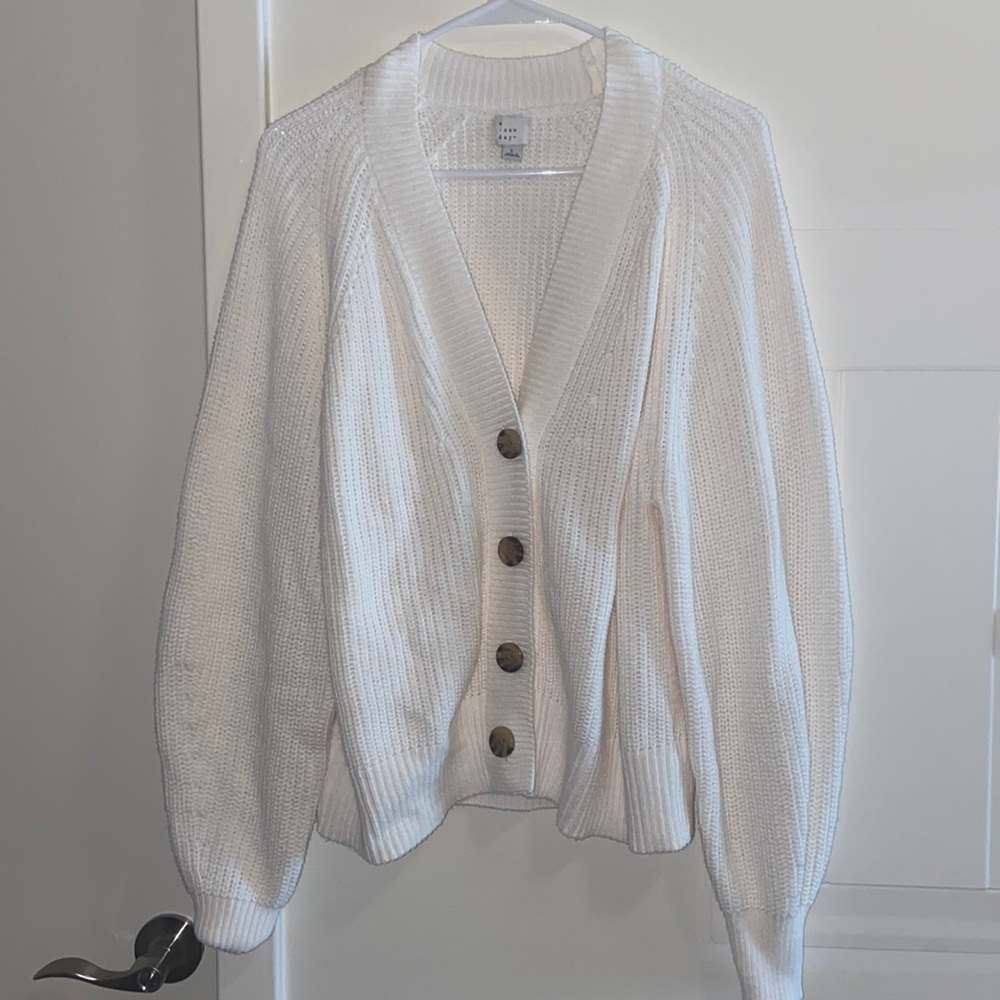Target A New Day white button up cardigan